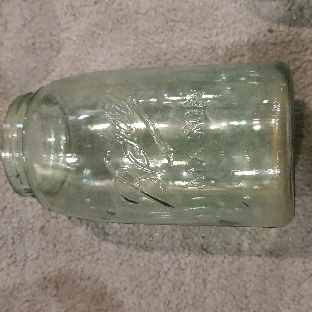 COPY - Vintage Ball Mason aqua blue jar